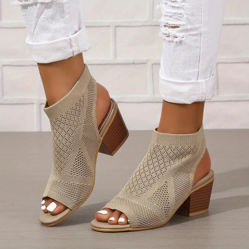 Sandalias Ortopédicas de Tela con Tacón