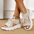 Sandalias de plataforma transpirables