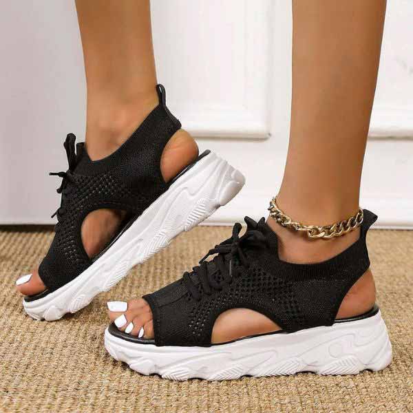 Sandalias de plataforma transpirables