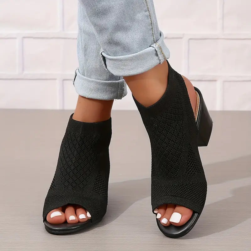 Sandalias Ortopédicas de Tela con Tacón
