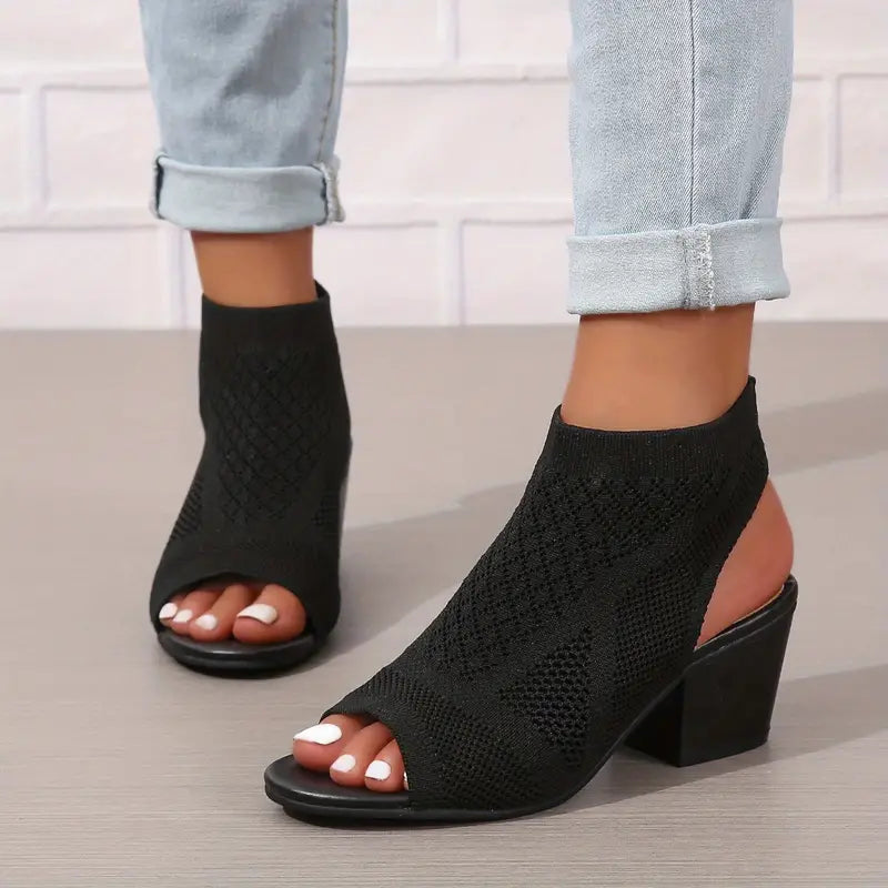 Sandalias Ortopédicas de Tela con Tacón
